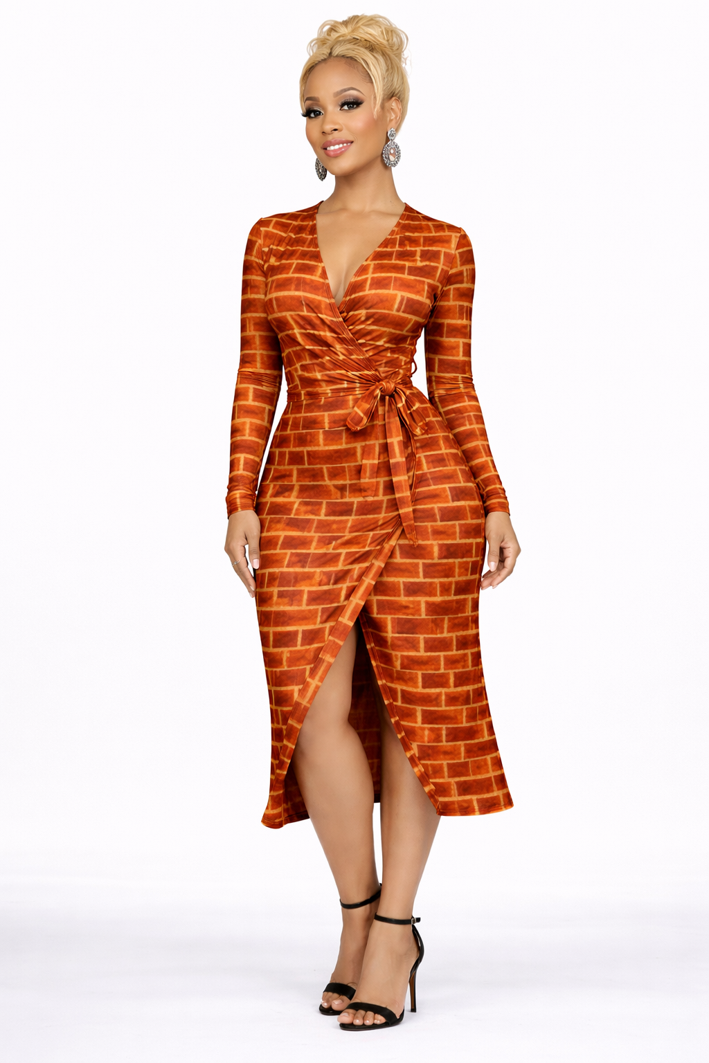 Brick House® “Foundation Wrap” Midi Dress