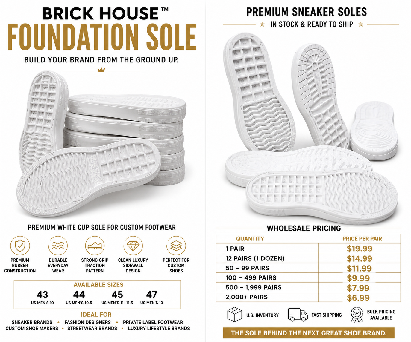 Brick House™ Foundation Soles
