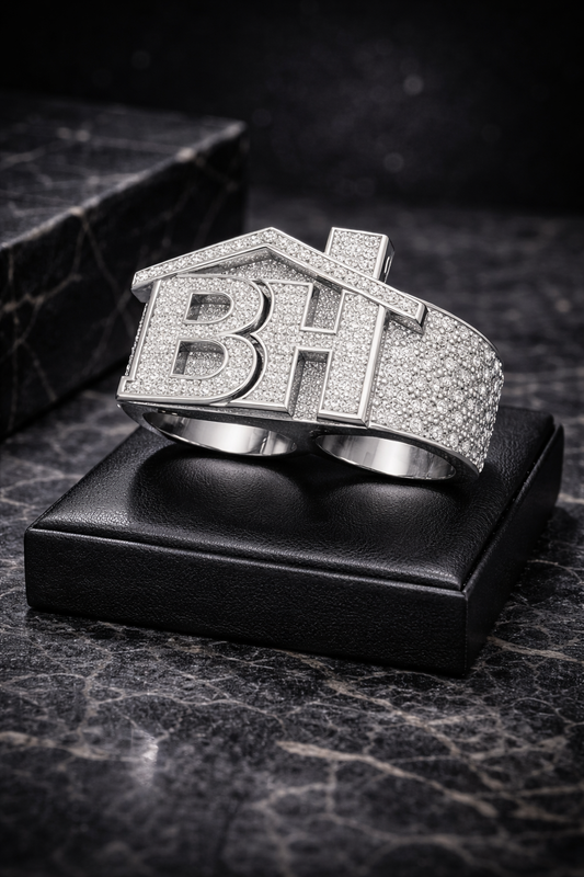 BRICK HOUSE® Platinum Fortress Two-Finger Ring