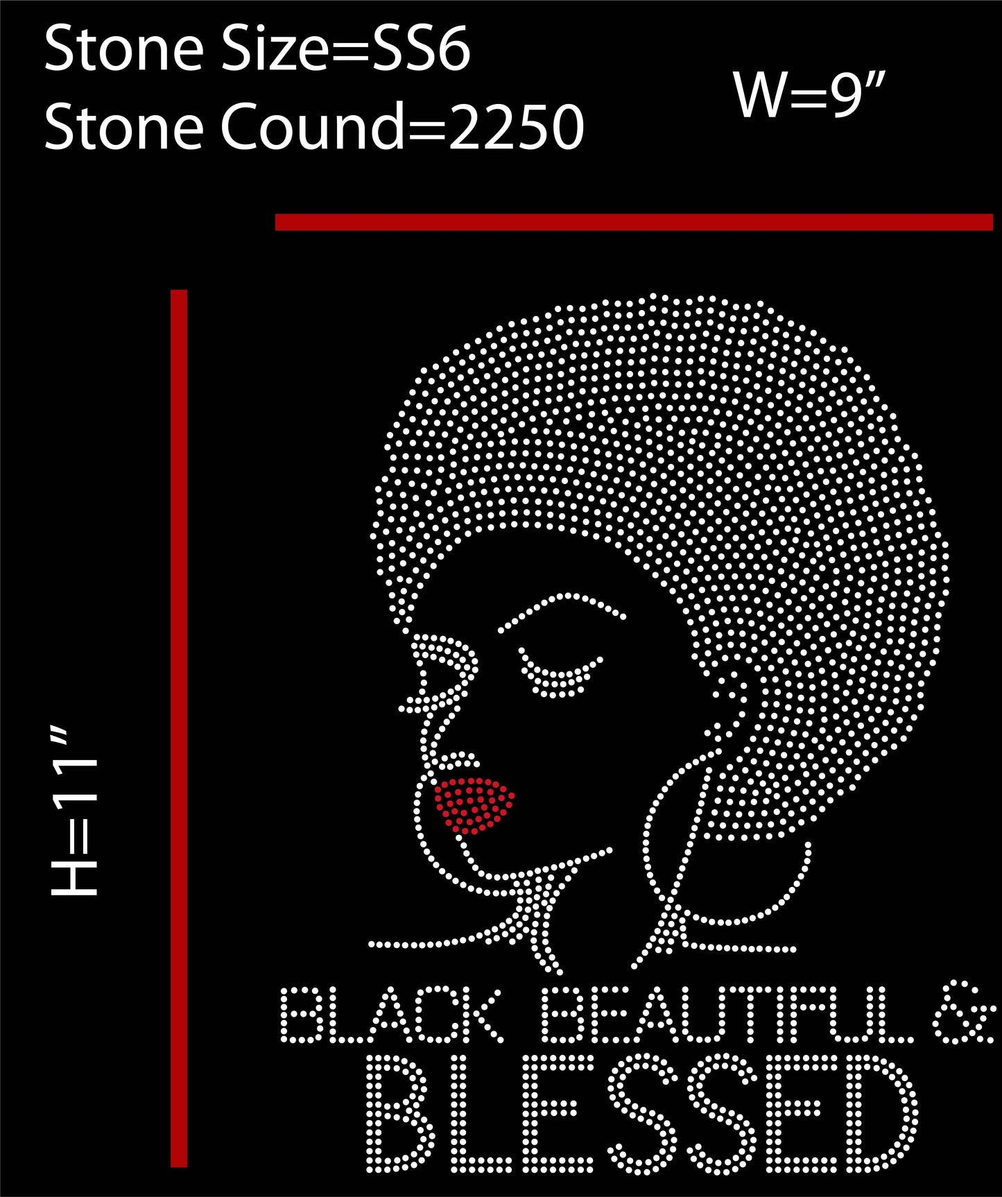 Black Beautiful & Blessed– DXF, EPS, SVG, & PNG